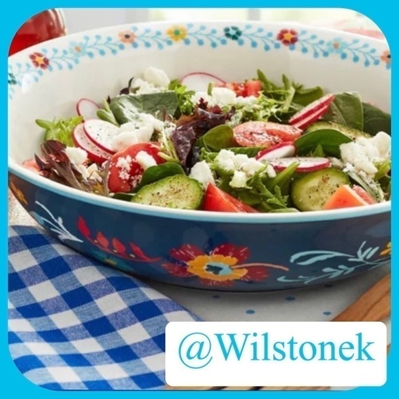 The Pioneer Woman Keepsake Floral Stoneware Serving Bowl: - Picture 1 of 6